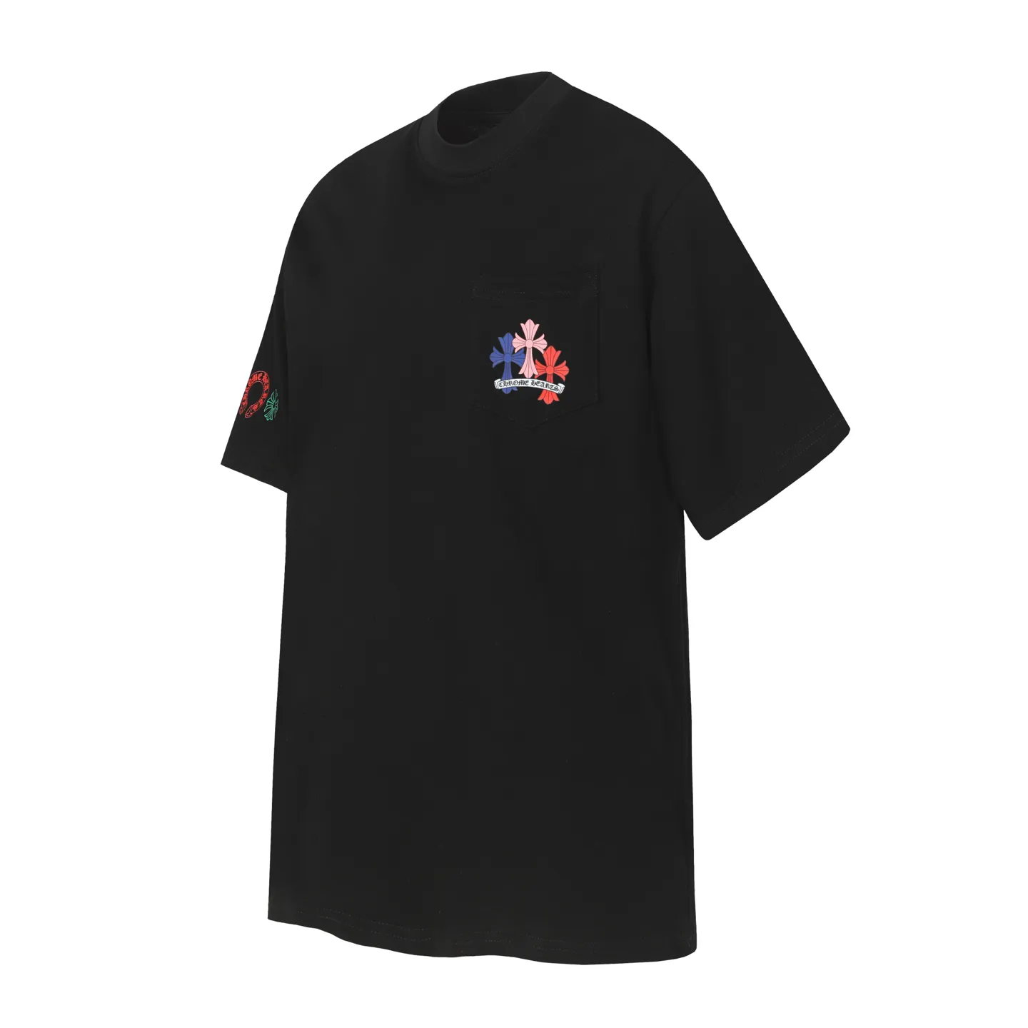 P160 -Chrome Hearts/Chrome Hearts 23ss color cross✝️Sanskrit letter printed short-sleeved T-shirt -High weight, high density and high quality. The wool is soft, delicate and skin-friendly. It feels soft and silky. It has excellent warmth and skin-friendly properties.